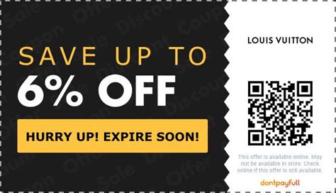 louis vuitton coupon 2022|louis vuitton discount code uk.